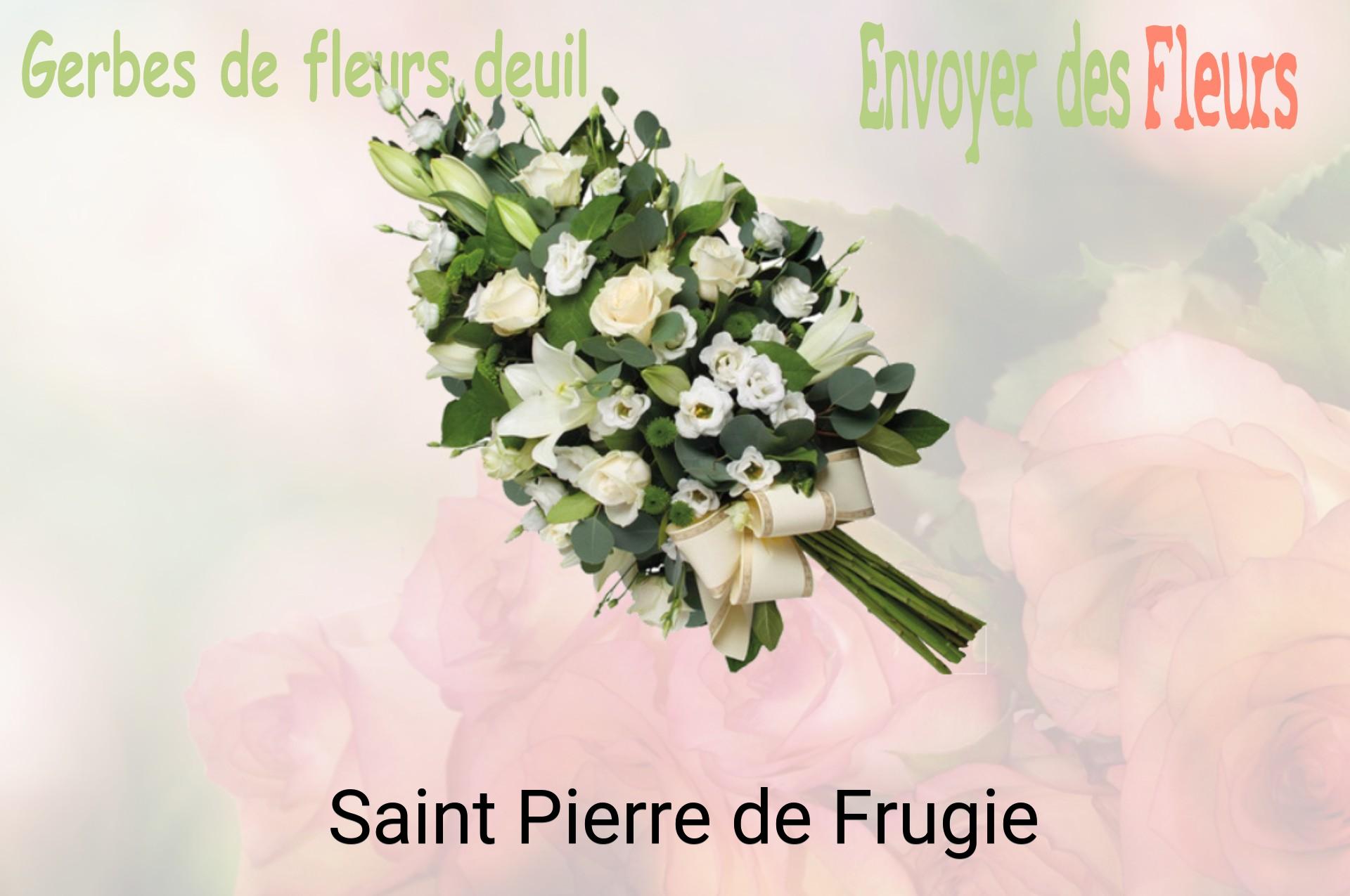 Gerbe de fleurs de deuil livrée à Saint-Pierre-de-Frugie